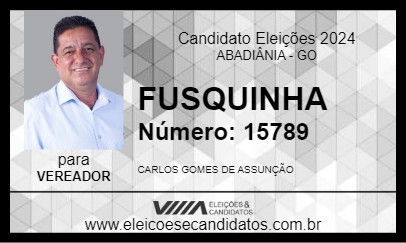 Candidato FUSQUINHA 2024 - ABADIÂNIA - Eleições