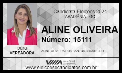 Candidato ALINE OLIVEIRA 2024 - ABADIÂNIA - Eleições