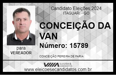 Candidato CONCEIÇÃO DA VAN 2024 - ITAGUARI - Eleições