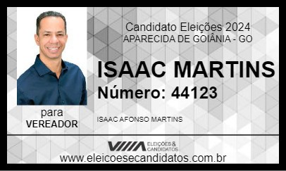 Candidato ISAAC MARTINS 2024 - APARECIDA DE GOIÂNIA - Eleições