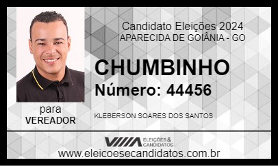 Candidato CHUMBINHO 2024 - APARECIDA DE GOIÂNIA - Eleições