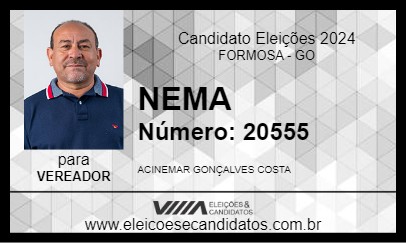 Candidato NEMA 2024 - FORMOSA - Eleições