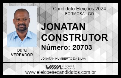 Candidato JONATAN CONSTRUTOR 2024 - FORMOSA - Eleições