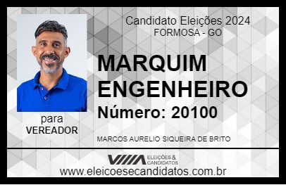 Candidato MARQUIM ENGENHEIRO 2024 - FORMOSA - Eleições