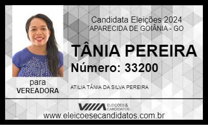 Candidato TÂNIA PEREIRA 2024 - APARECIDA DE GOIÂNIA - Eleições