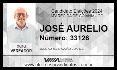 Candidato JOSÉ AURELIO 2024 - APARECIDA DE GOIÂNIA - Eleições