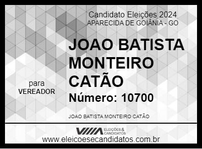 Candidato JOAO BATISTA DA SAÚDE 2024 - APARECIDA DE GOIÂNIA - Eleições