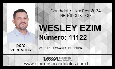 Candidato WESLEY EZIM 2024 - NERÓPOLIS - Eleições