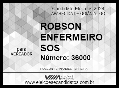 Candidato ROBSON ENFERMEIRO SOS 2024 - APARECIDA DE GOIÂNIA - Eleições