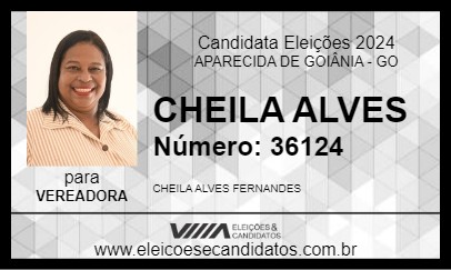 Candidato CHEILA ALVES 2024 - APARECIDA DE GOIÂNIA - Eleições