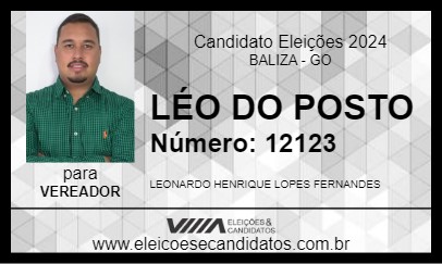 Candidato LÉO DO POSTO 2024 - BALIZA - Eleições