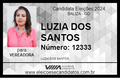 Candidato LUZIA DOS SANTOS 2024 - BALIZA - Eleições