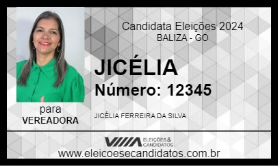 Candidato JICÉLIA 2024 - BALIZA - Eleições