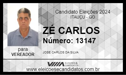 Candidato ZÉ CARLOS 2024 - ITAUÇU - Eleições