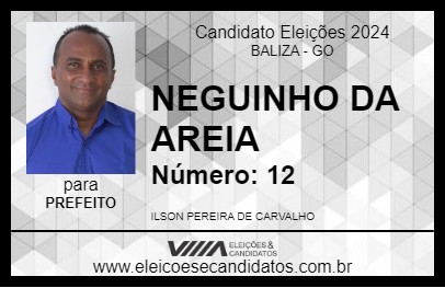 Candidato NEGUINHO DA AREIA 2024 - BALIZA - Eleições