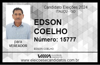 Candidato EDSON COELHO 2024 - ITAUÇU - Eleições