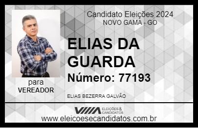 Candidato ELIAS GALVÃO 2024 - NOVO GAMA - Eleições