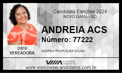 Candidato ANDREIA ACS 2024 - NOVO GAMA - Eleições