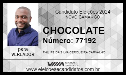 Candidato CHOCOLATE 2024 - NOVO GAMA - Eleições