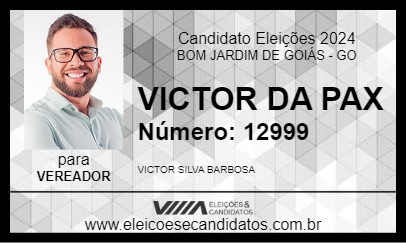 Candidato VICTOR DA PAX 2024 - BOM JARDIM DE GOIÁS - Eleições