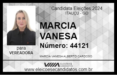 Candidato MARCIA VANESA 2024 - ITAUÇU - Eleições