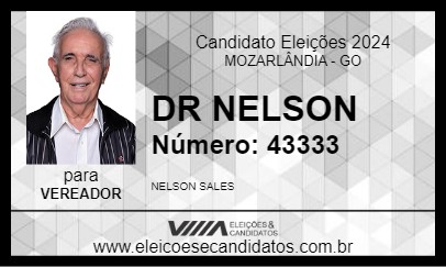 Candidato DR NELSON 2024 - MOZARLÂNDIA - Eleições