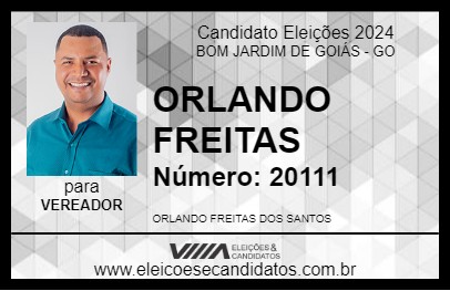 Candidato ORLANDO FREITAS 2024 - BOM JARDIM DE GOIÁS - Eleições