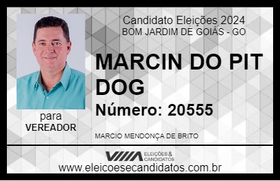 Candidato MARCIN DO PIT DOG 2024 - BOM JARDIM DE GOIÁS - Eleições