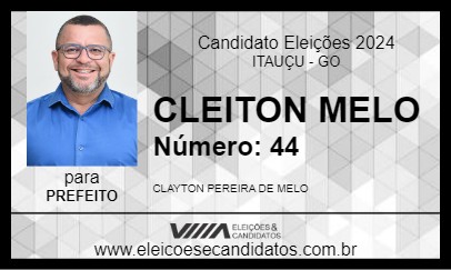 Candidato CLEITON MELO 2024 - ITAUÇU - Eleições