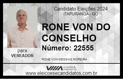 Candidato RONE VON 2024 - ITAPURANGA - Eleições