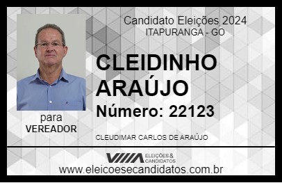 Candidato CLEIDINHO ARAÚJO 2024 - ITAPURANGA - Eleições