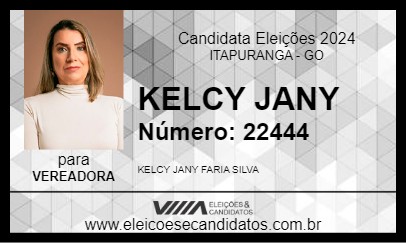 Candidato KELCY JANY 2024 - ITAPURANGA - Eleições