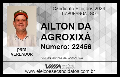 Candidato AILTON DA AGROXIXÁ 2024 - ITAPURANGA - Eleições