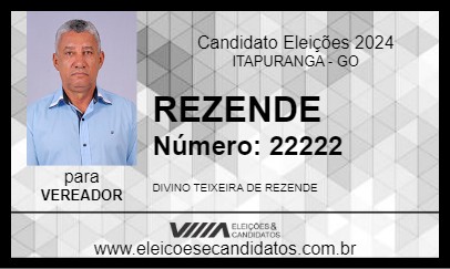 Candidato REZENDE 2024 - ITAPURANGA - Eleições