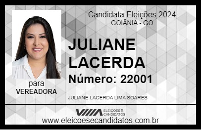 Candidato JULIANE LACERDA 2024 - GOIÂNIA - Eleições