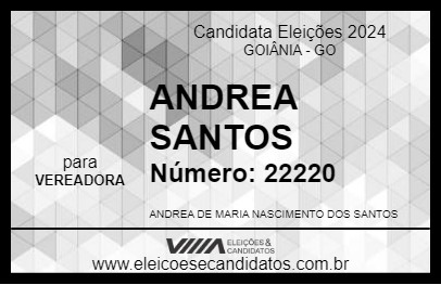 Candidato ANDREA SANTOS 2024 - GOIÂNIA - Eleições