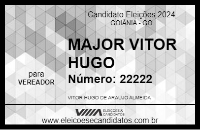 Candidato MAJOR VITOR HUGO 2024 - GOIÂNIA - Eleições