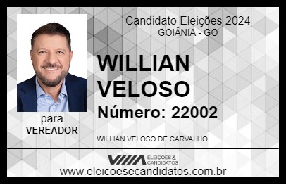 Candidato WILLIAN VELOSO 2024 - GOIÂNIA - Eleições