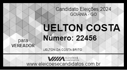 Candidato UELTON COSTA 2024 - GOIÂNIA - Eleições