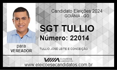 Candidato SGT TULLIO 2024 - GOIÂNIA - Eleições