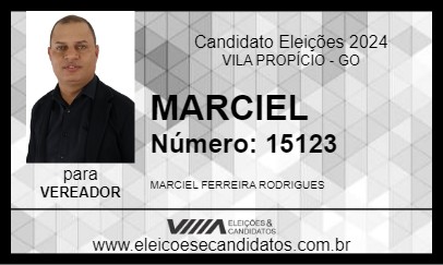 Candidato MARCIEL 2024 - VILA PROPÍCIO - Eleições