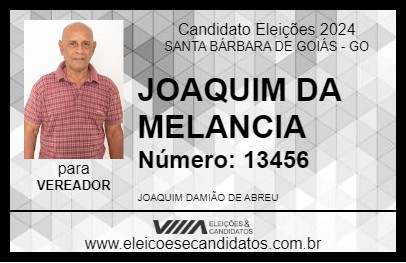 Candidato JOAQUIM DA MELANCIA 2024 - SANTA BÁRBARA DE GOIÁS - Eleições