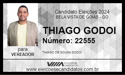 Candidato THIAGO GODOI 2024 - BELA VISTA DE GOIÁS - Eleições