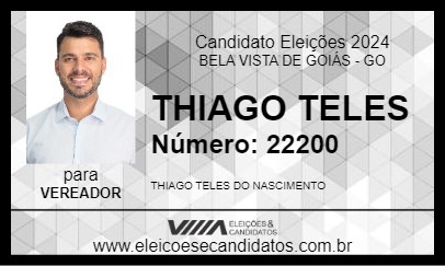 Candidato THIAGO TELES 2024 - BELA VISTA DE GOIÁS - Eleições