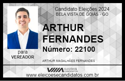 Candidato ARTHUR FERNANDES 2024 - BELA VISTA DE GOIÁS - Eleições