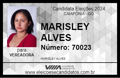 Candidato MARISLEY ALVES 2024 - CAIAPÔNIA - Eleições