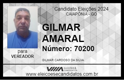 Candidato GILMAR AMARAL 2024 - CAIAPÔNIA - Eleições