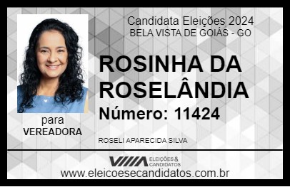 Candidato ROSINHA DA ROSELÂNDIA 2024 - BELA VISTA DE GOIÁS - Eleições