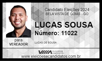 Candidato LUCAS SOUSA 2024 - BELA VISTA DE GOIÁS - Eleições