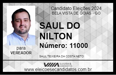 Candidato SAUL DO NILTON 2024 - BELA VISTA DE GOIÁS - Eleições